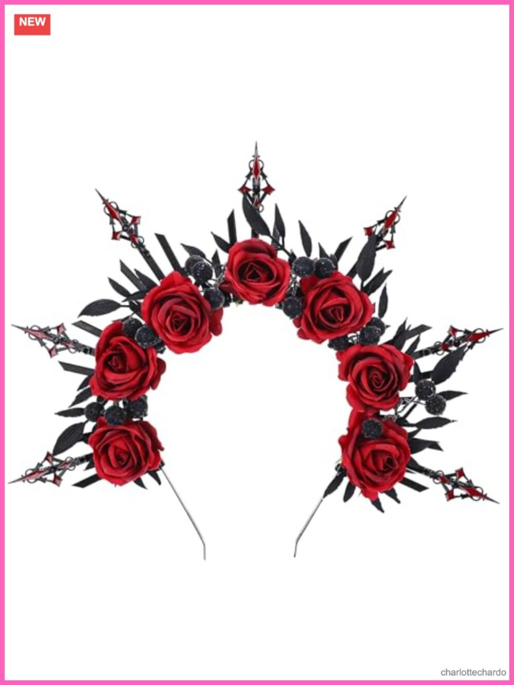 Gothic Halo Crown Headband Handmade Plastic Zip Tie Cosplay
